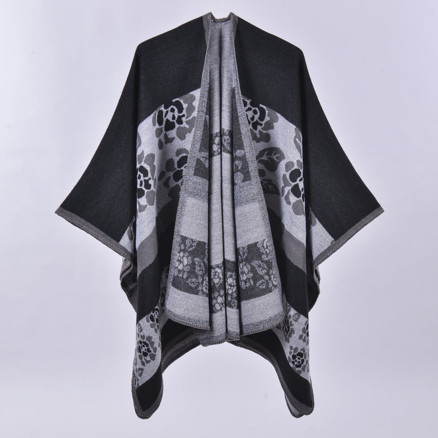 Women's Winter Plaid Scarf – Oversized Imitation Cashmere Shawl Cloak, Multi-Style Wrap