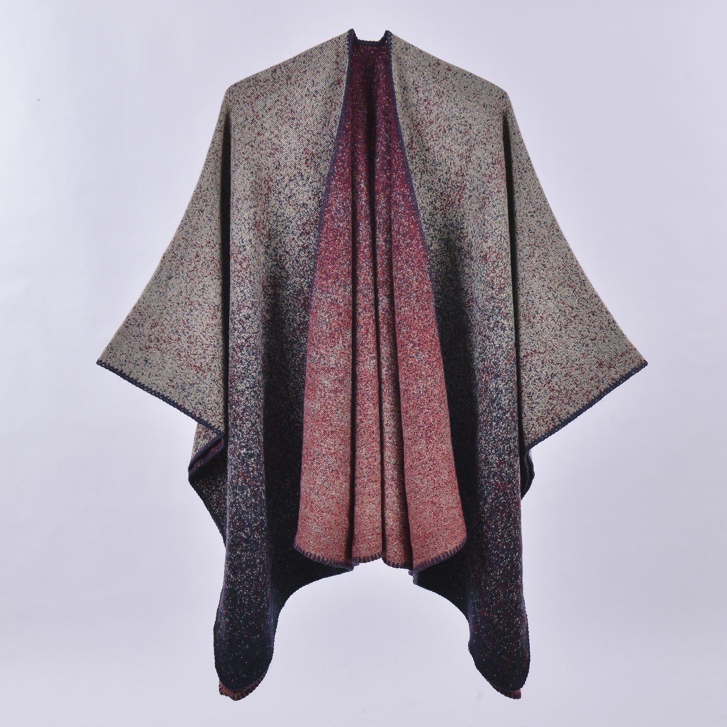 Women's Winter Plaid Scarf – Oversized Imitation Cashmere Shawl Cloak, Multi-Style Wrap
