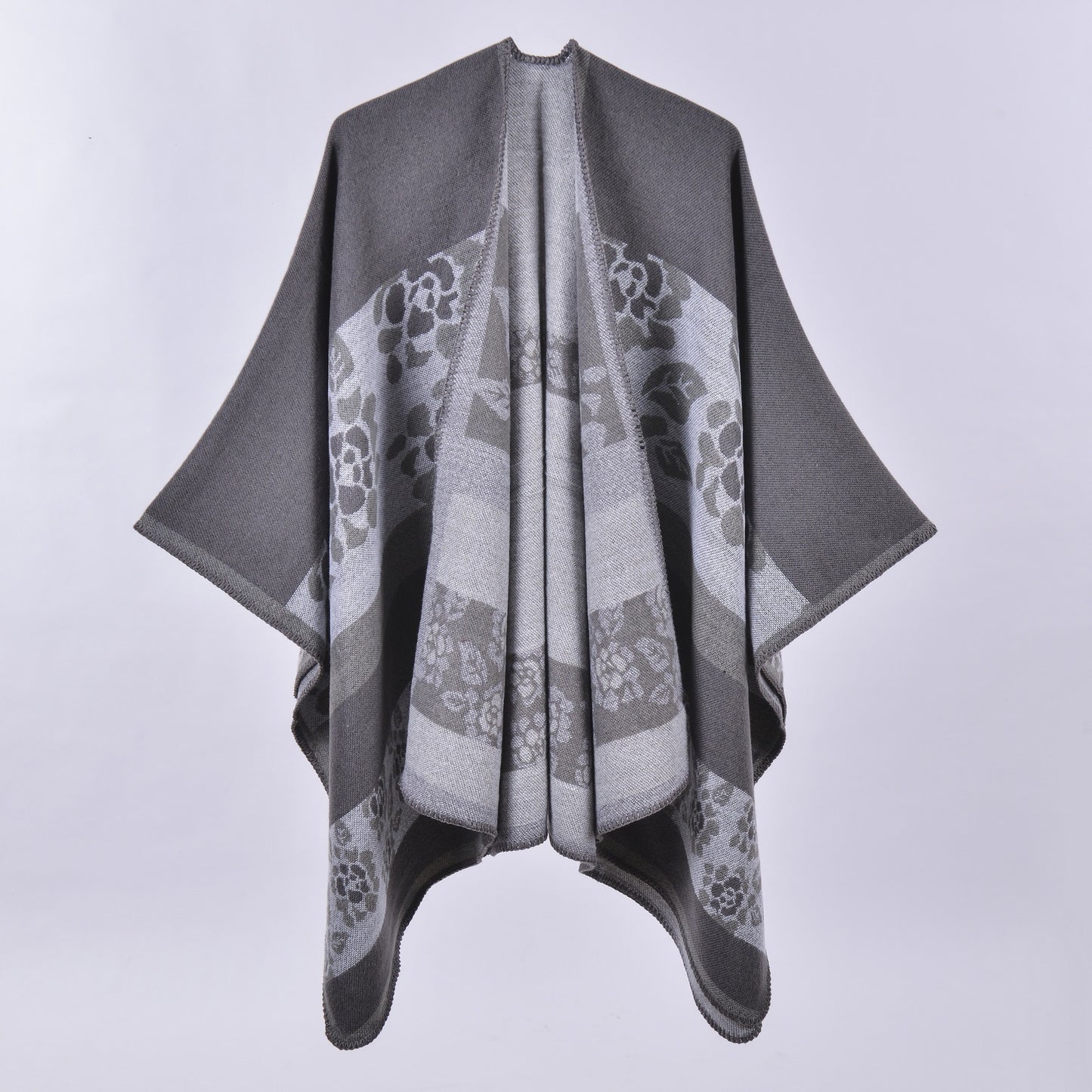 Women's Winter Plaid Scarf – Oversized Imitation Cashmere Shawl Cloak, Multi-Style Wrap