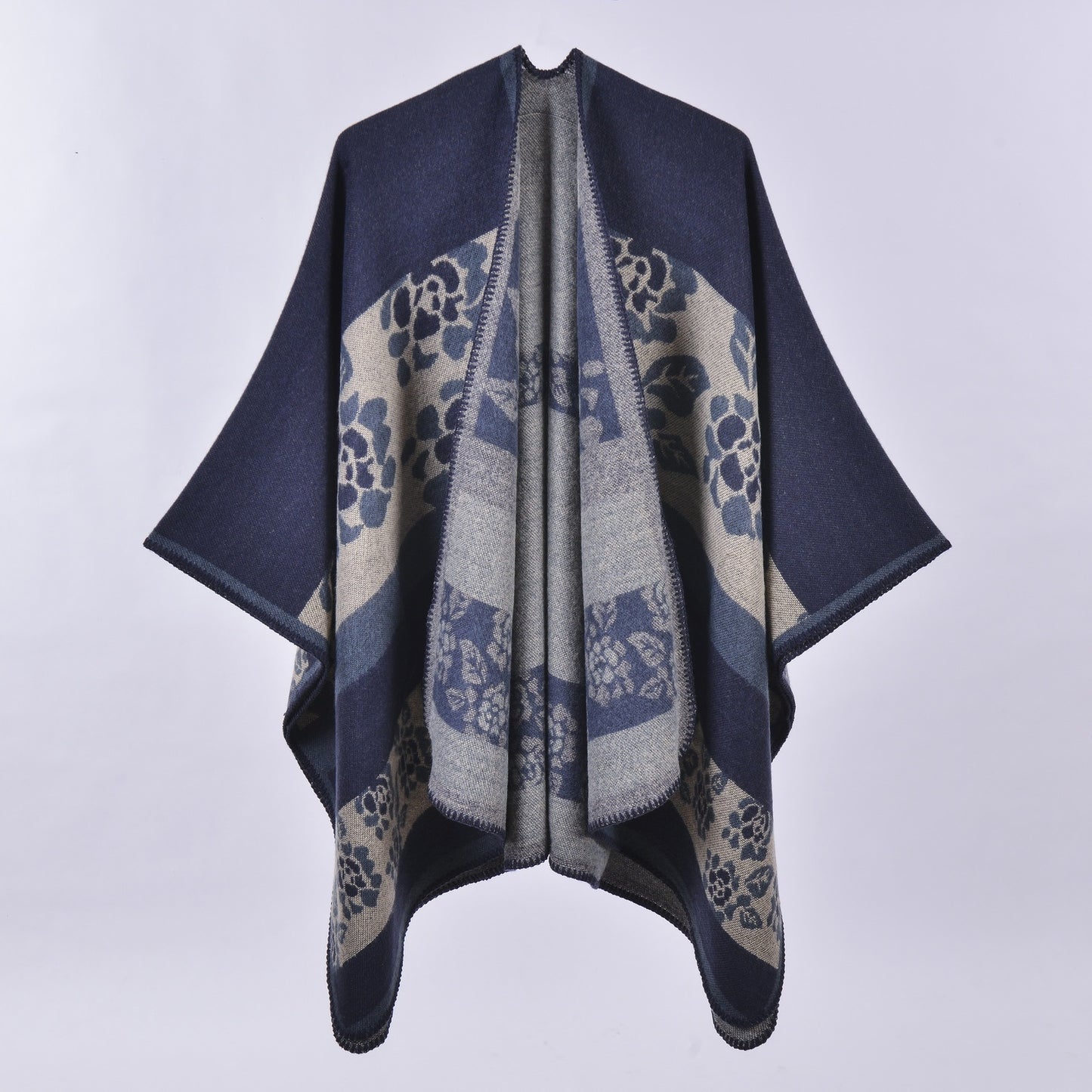 Women's Winter Plaid Scarf – Oversized Imitation Cashmere Shawl Cloak, Multi-Style Wrap