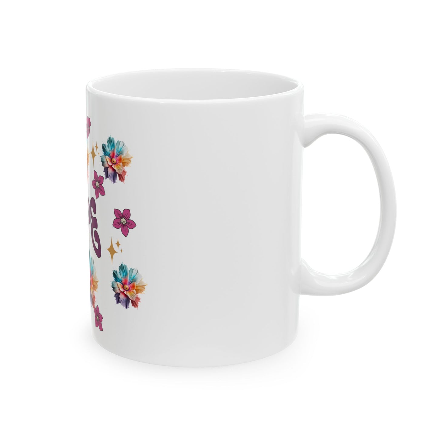 Inspirational Hope Ceramic Mug with Floral Design - Perfect for Gifts & Daily Inspiration